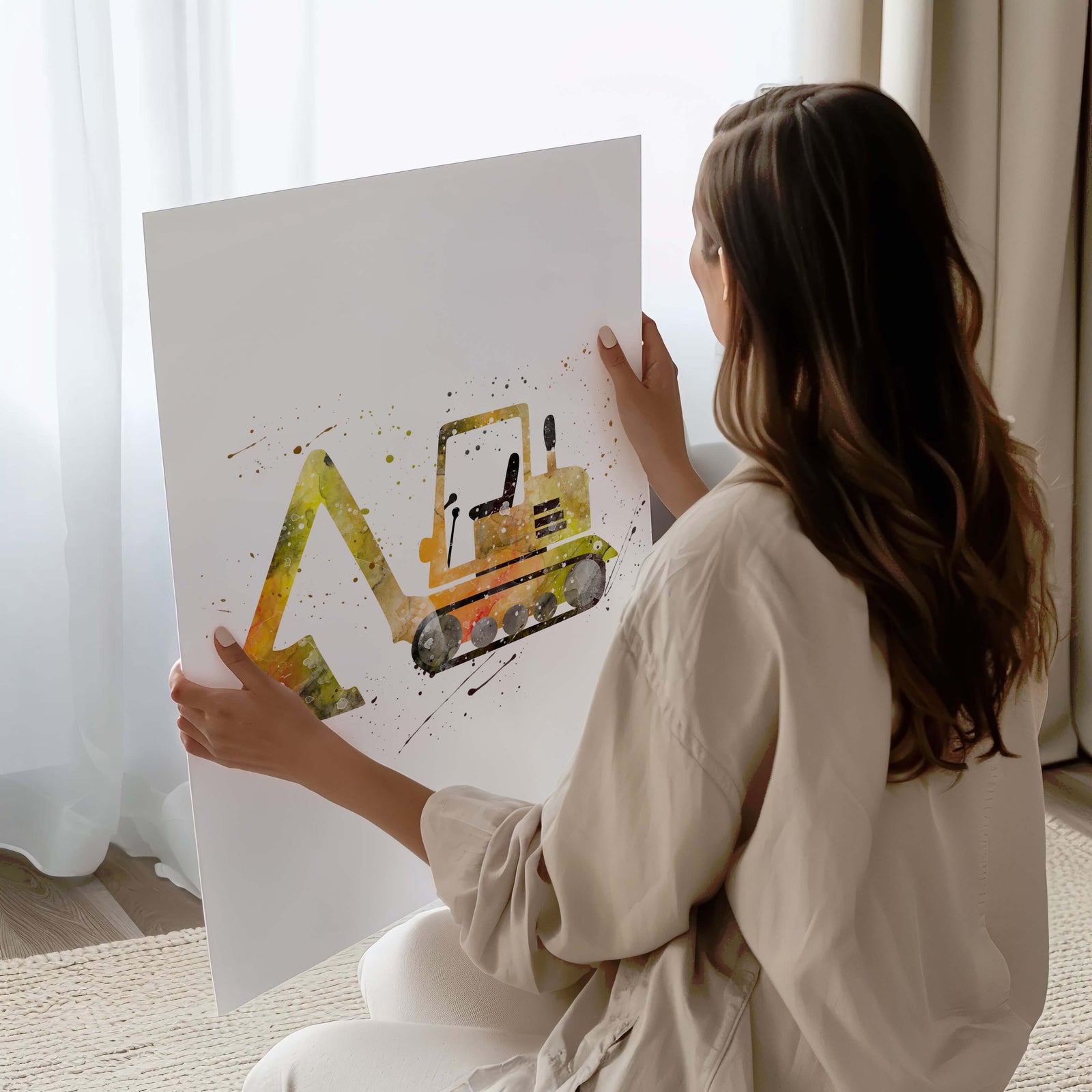 Watercolor yellow dump truck wall art for toddler room décor

Cute yellow truck nursery print for toddlers’ room

Set of three watercolor yellow truck prints for toddler bedroom walls