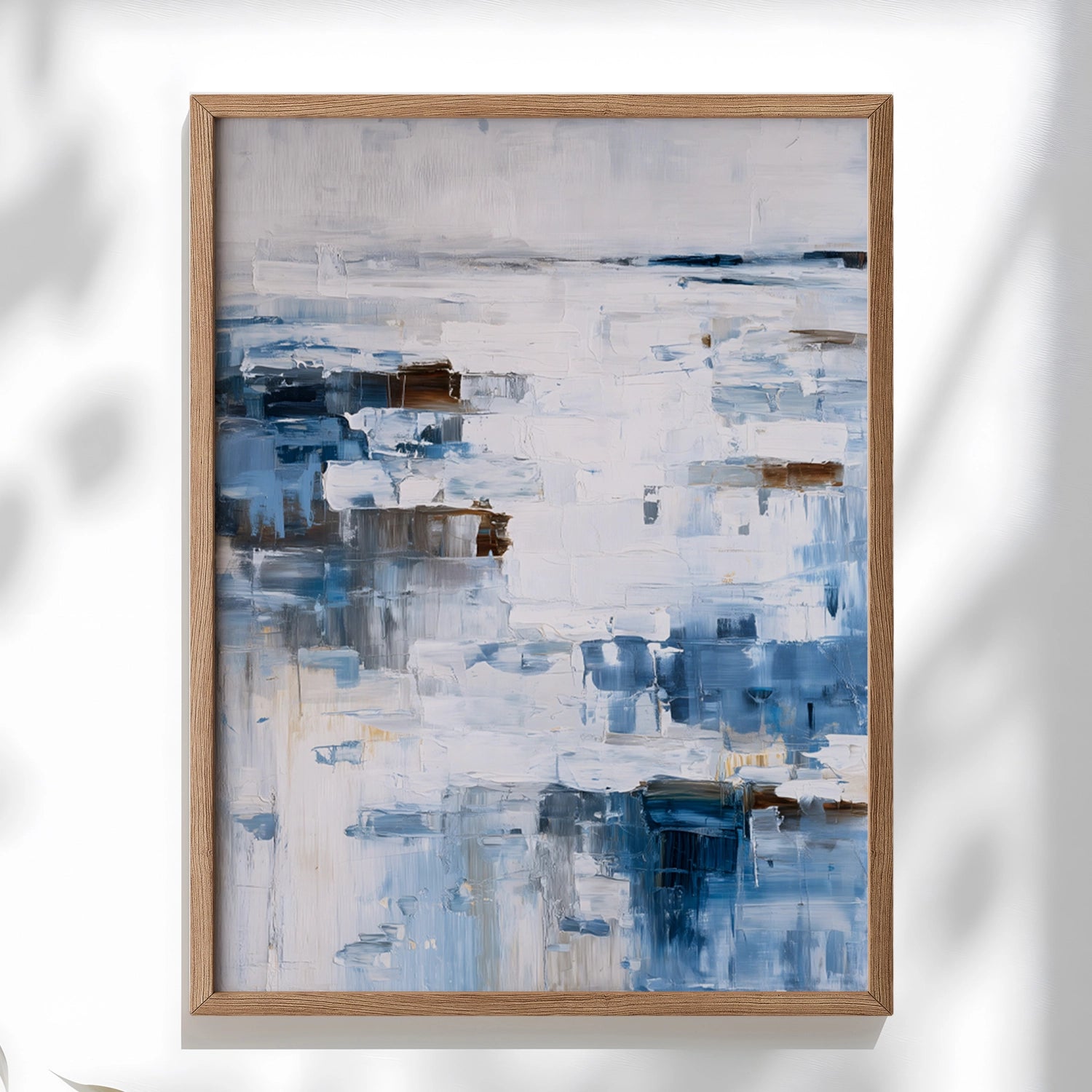 Aqua Echos Abstract Coastal Wall Art Print