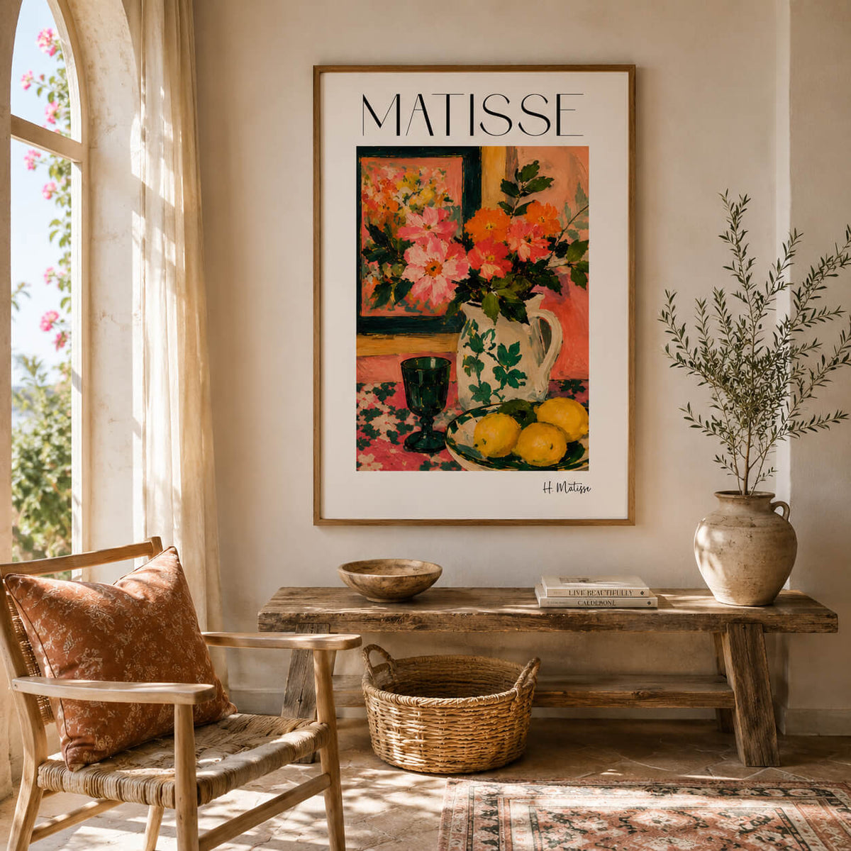 Matisse Inspired Mediterranean Still Life Wall Art