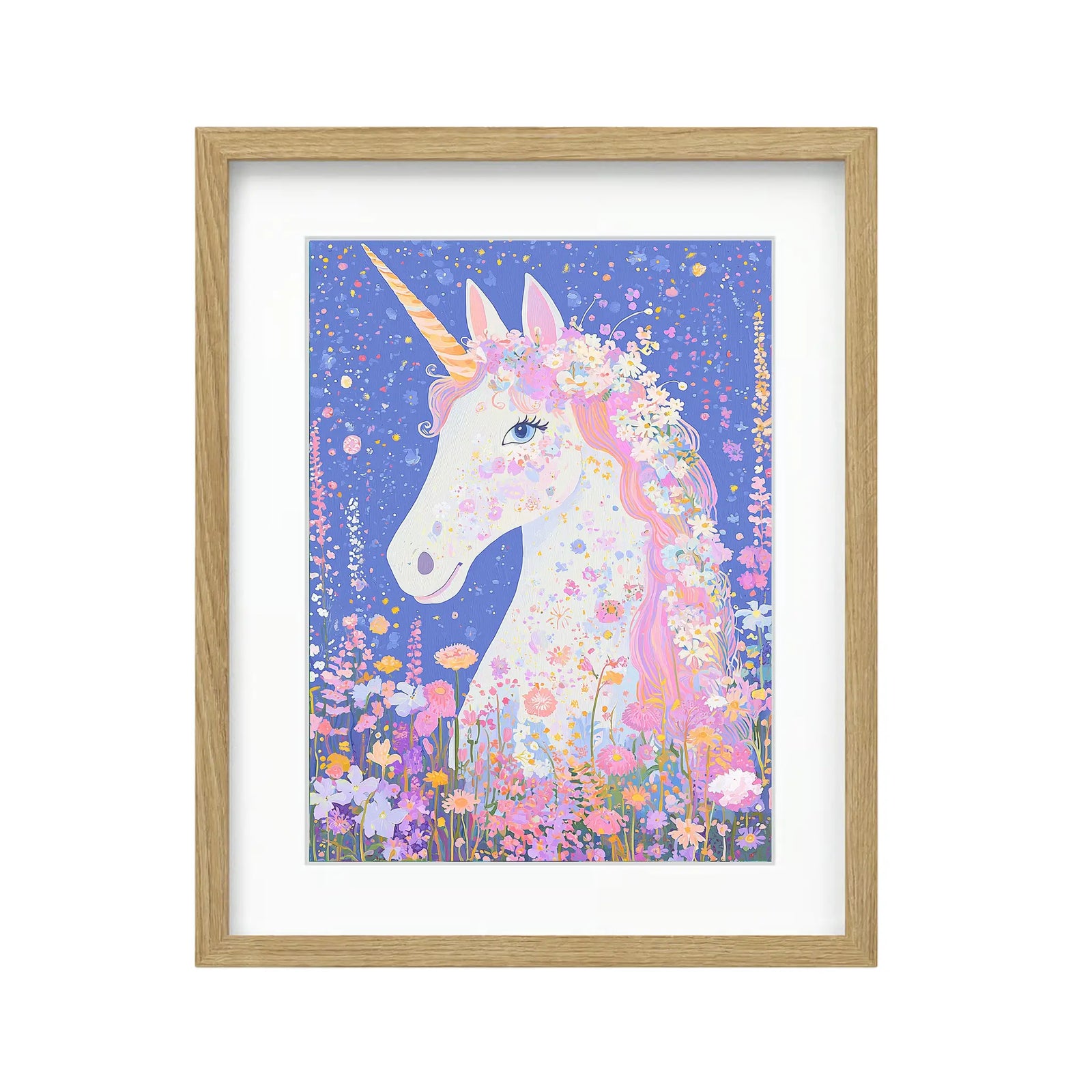 Unicorn Print in Bloomcore Florals