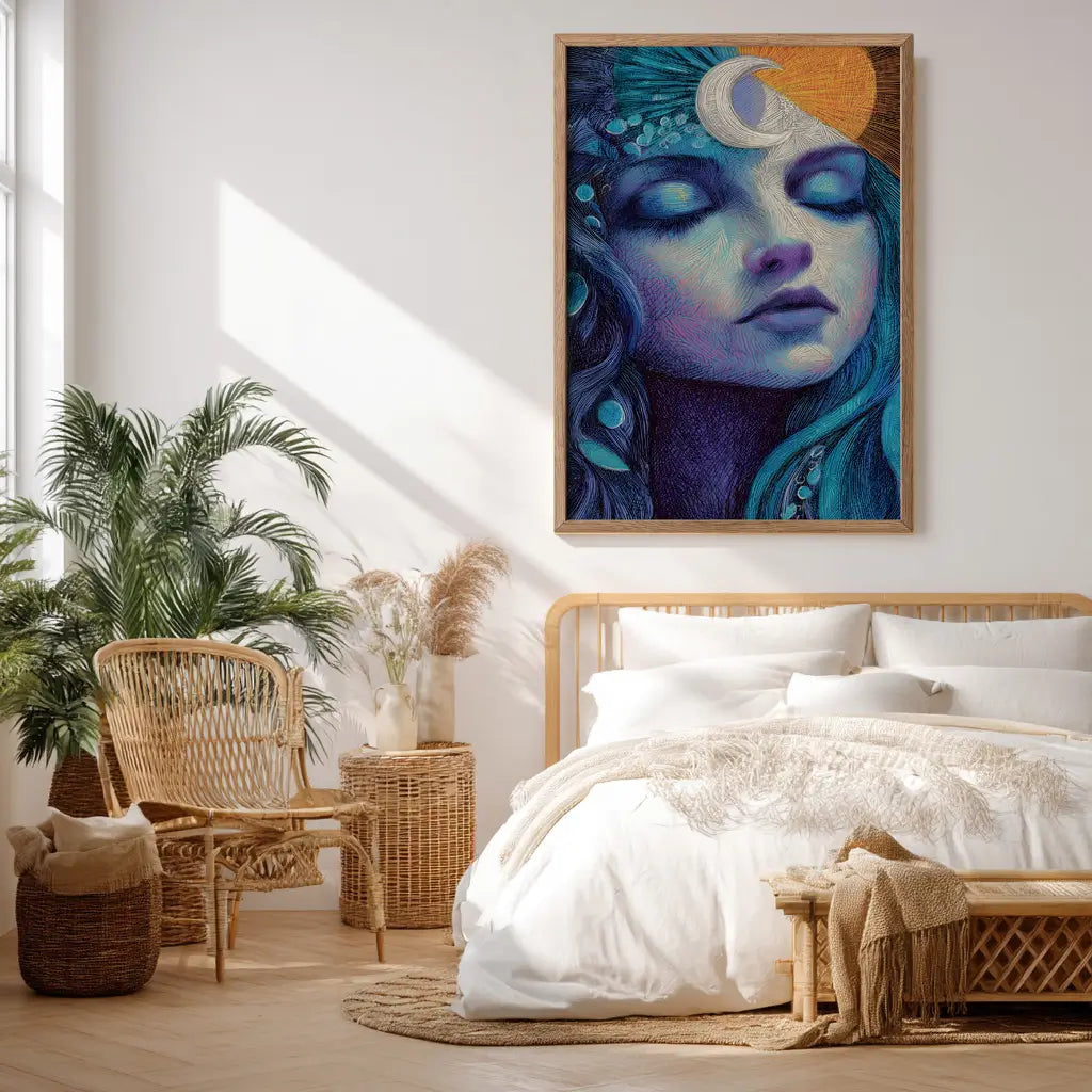 Celestial Boho Goddess Art Print