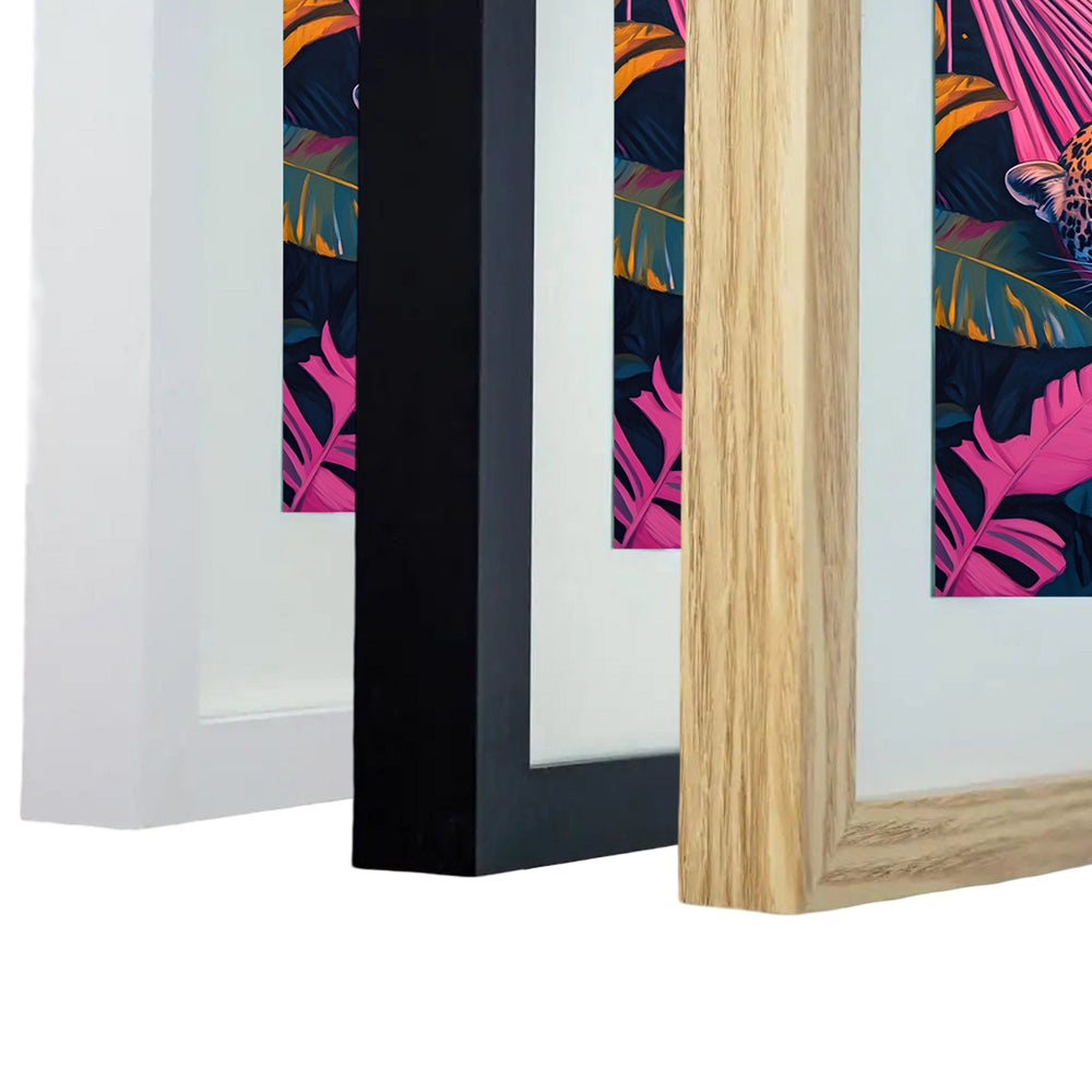 frames in oak black white