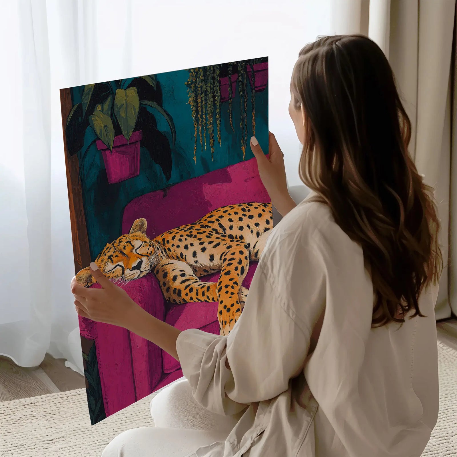 Sleeping Leopard Wall Art