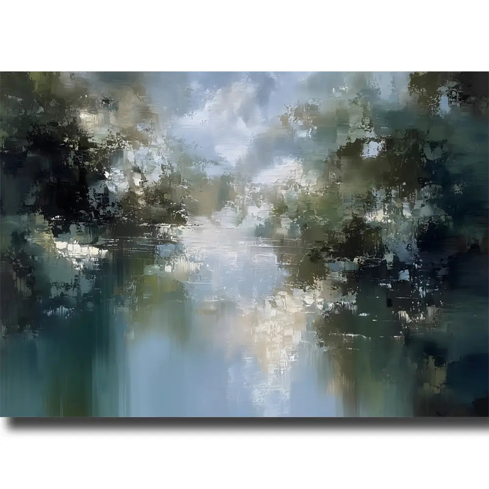 Abstract art piece with a central light source surrounded by dark and light shades