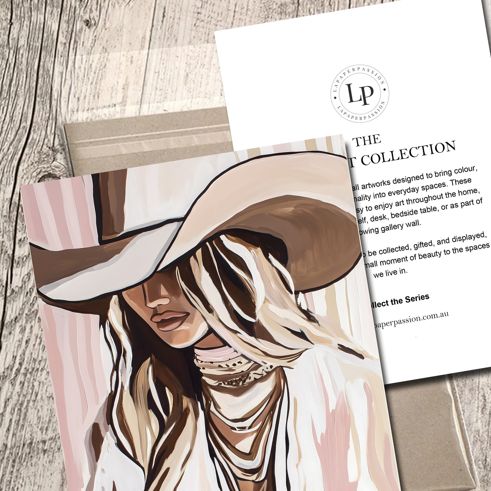 feminine cowgirl southwestern cowgirl A5 mini wall art print