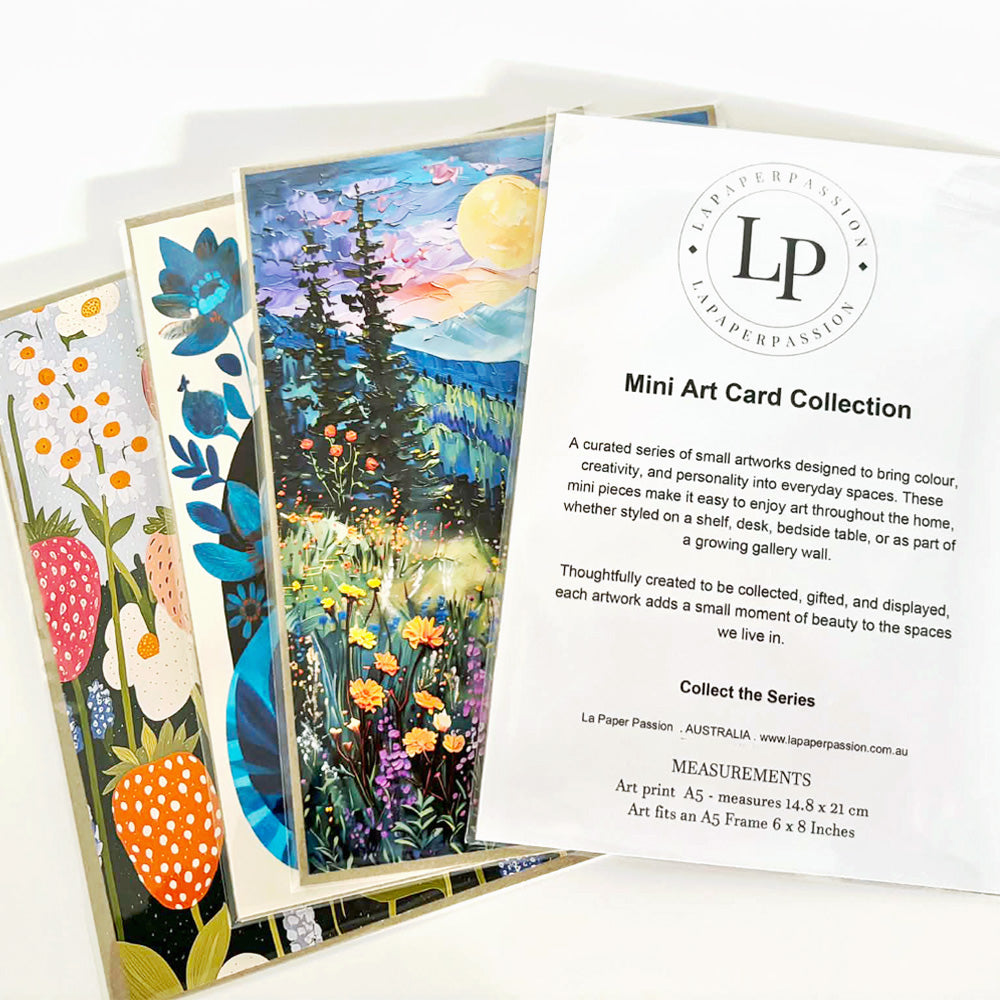 A5 mini art print colllection packaged art in cello and backing boards