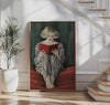 Wall art print of a woman reading a book on a comfy couch, cozy home decor for women