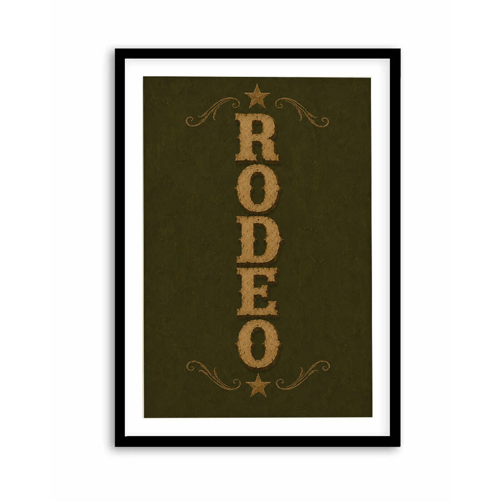 Rodeo western typography wall art