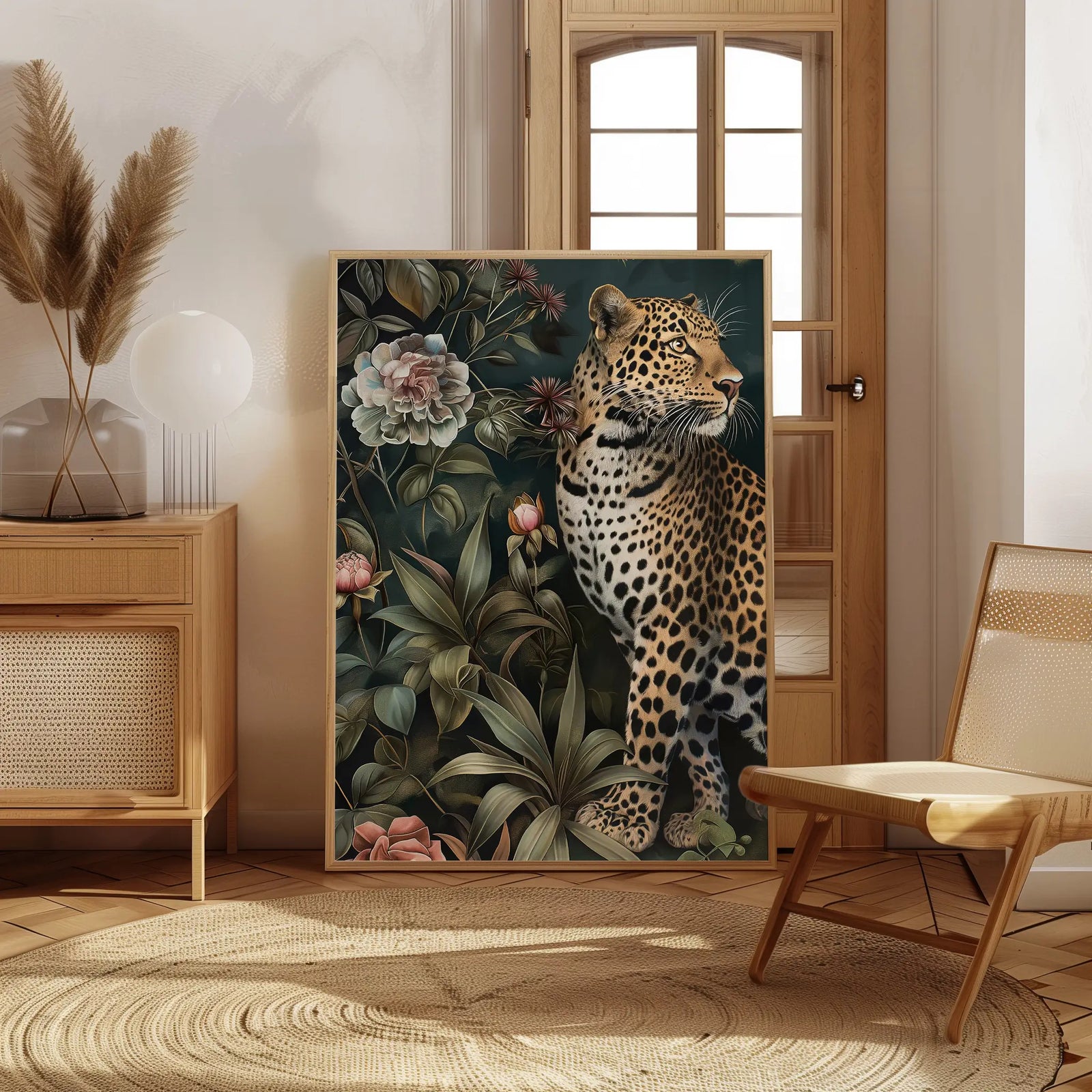 Tropical Leopard Poster Print