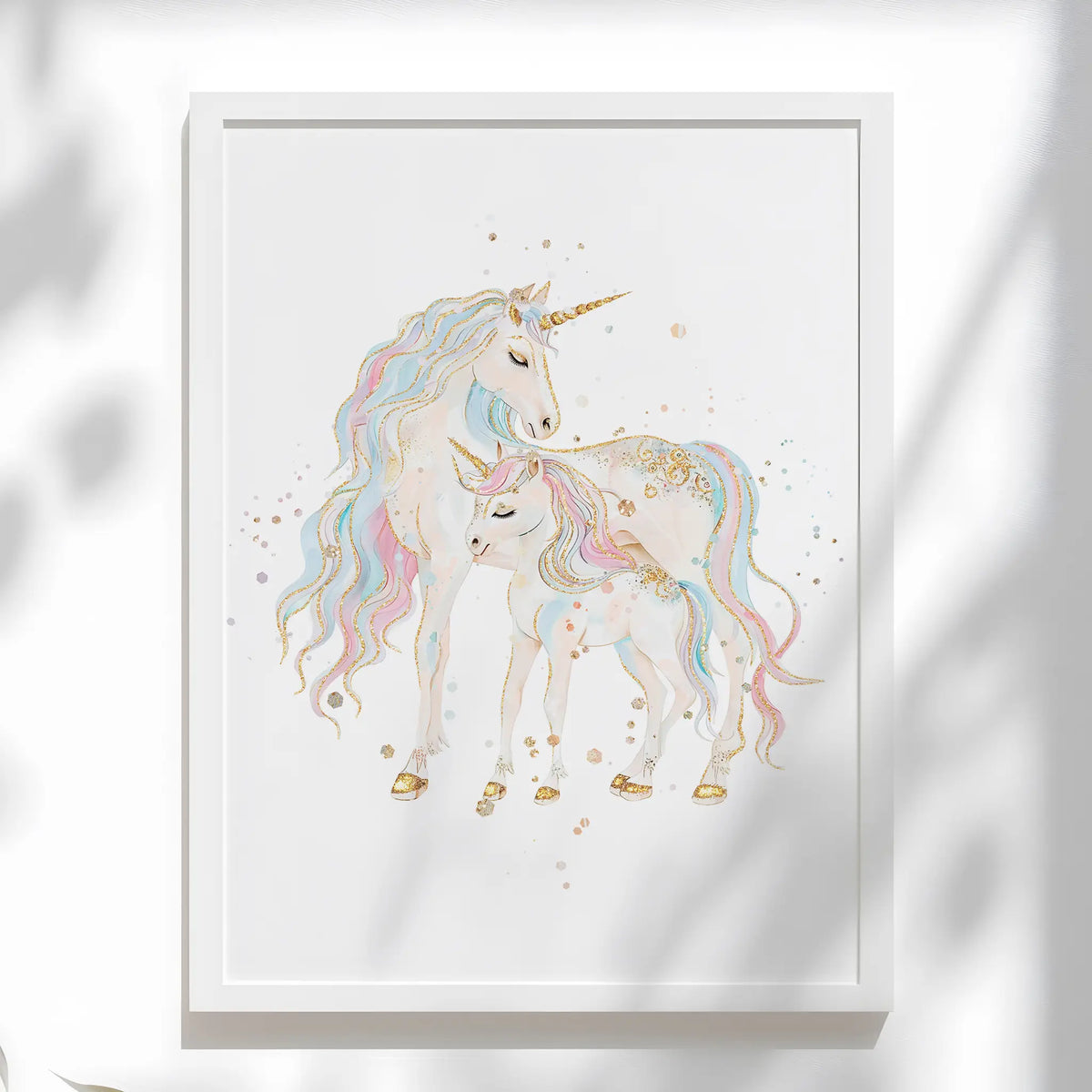 Unicorn wall art set of 3 framed or unframed kids room decor