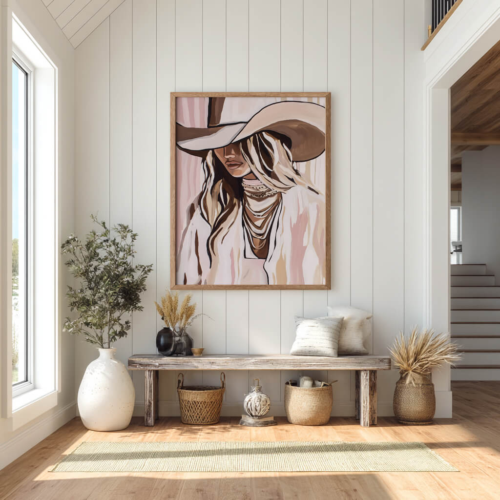 feminine cowgirl wall art neutral western print modern southwestern decor