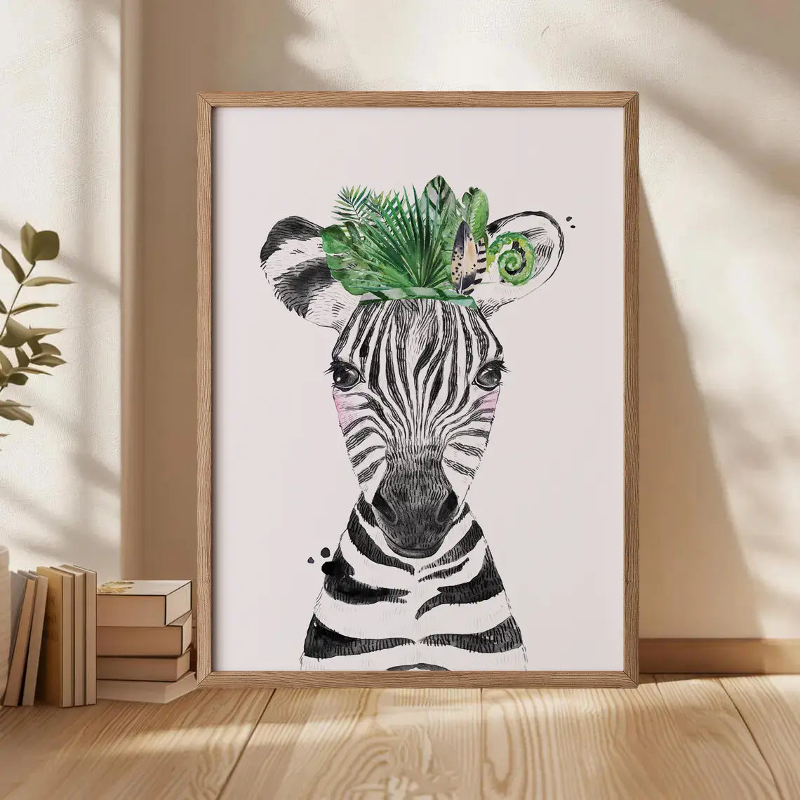 safari-zebra-nursery-print-framed