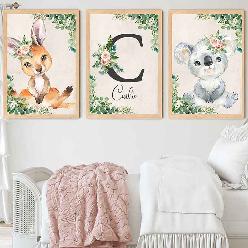 Australian girls wall prints